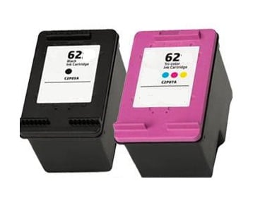 Remanufactured HP 62 Black (C2P04AE) & 62 Colour (C2P06AE) High Capacity Ink Cartridges 